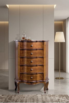 Clásica cómoda de madera marrón con cajones consola Muebles de lujo Aparador
