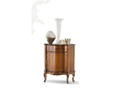 Clásica cómoda marrón para dormitorio, mueble de diseñador consola auxiliar.