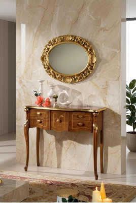 Mesa consola clásica Mesa de madera marrón Muebles de diseño para sala de estar