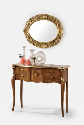 Mesa consola clásica Mesa de madera marrón Muebles de diseño para sala de estar