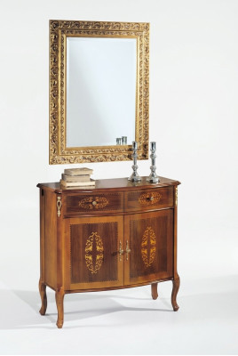 Bufete lateral marrón de lujo, cómoda de madera clásica, consola de alta calidad, muebles de alta calidad.