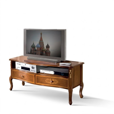 Mueble clásico para la sala de estar, soporte de TV de madera de diseño nuevo.