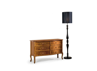 Diseño exclusivo de lujo, cómoda de madera marrón, muebles clásicos nuevos.