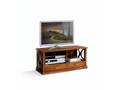 Soporte de TV con 2 cajones, mueble de diseño de lujo para sala de estar.
