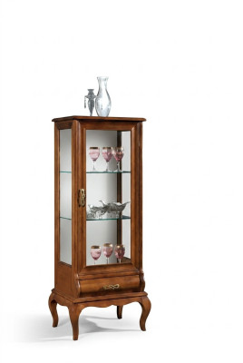 Muebles de madera Vitrina de cristal Armarios Sala de estar Muebles clásicos Vitrina Armario