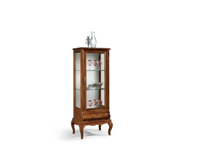 Muebles de madera Vitrina de cristal Armarios Sala de estar Muebles clásicos Vitrina Armario