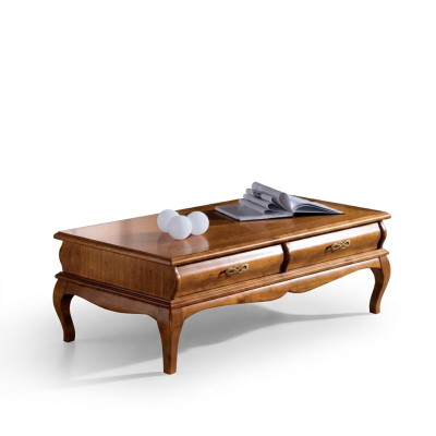 Mesa de centro Estilo clásico Mesa de sala Cajones Diseño de muebles