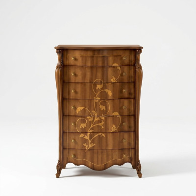Cómoda de madera de lujo en estilo clásico, nuevos muebles de salón