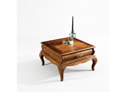 Mesa de centro clásica con cajón para la sala de estar en estilo de muebles de madera diseño nuevo.