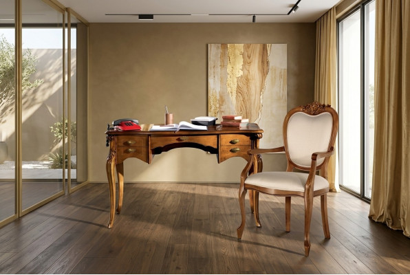 Juego de oficina de alta calidad Escritorio Silla marrón Muebles de oficina Mesa de madera