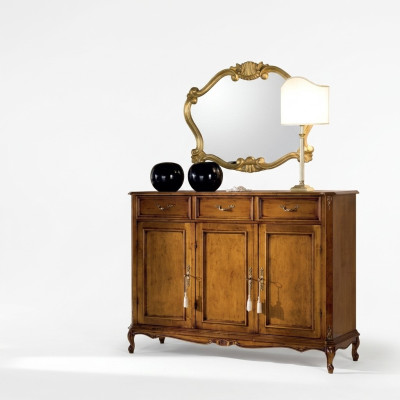 Aparador armario de madera marrón estilo clásico cómoda cómodas sala de estar