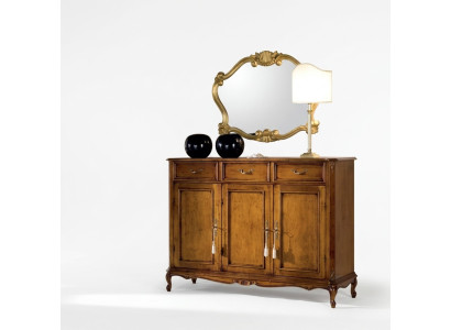 Aparador armario de madera marrón estilo clásico cómoda cómodas sala de estar