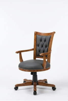 Moderno sillón de oficina, muebles de oficina con estructura de madera de diseño clásico.