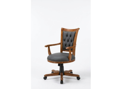 Moderno sillón de oficina, muebles de oficina con estructura de madera de diseño clásico.