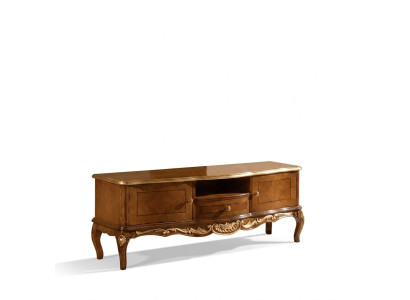 Estante de TV exclusivo de madera, armario clásico, aparador, mueble bajo.