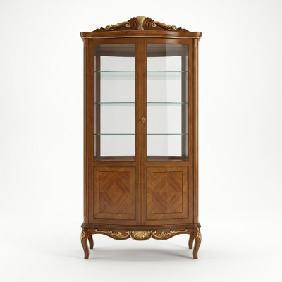 Vitrina de lujo Muebles extravagantes Armario Vitrinas de cristal Madera Armarios