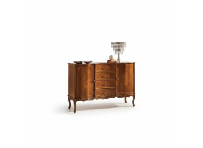 Cómoda con cajones de madera marrón aparador mueble de diseño clásico Cómoda