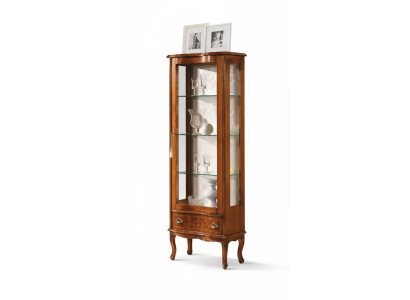 Mueble de madera clásico con vitrina, muebles de madera para sala de estar, diseños de vidrio.