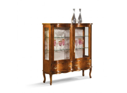 Vidrio de lujo marrón vitrina de madera exclusivo muebles de salón nuevo