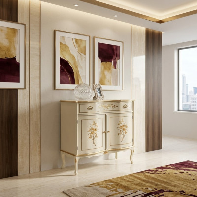 Lámpara de aparador de lujo marrón con cajón mueble de madera armario nuevo