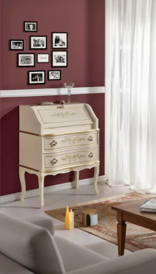 Clásica, elegante y lujosa cómoda nueva en madera blanca disponible para pedido.