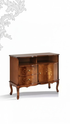 Soporte de TV clásico Cómoda de lujo con cajones Muebles de salón de madera.