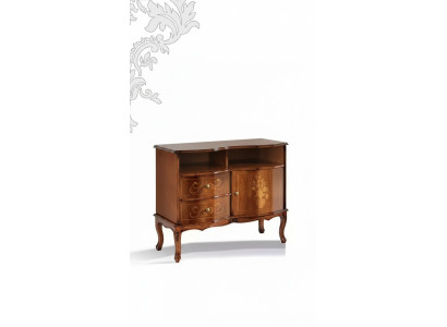 Soporte de TV clásico Cómoda de lujo con cajones Muebles de salón de madera.