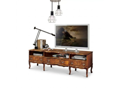 Estantería de televisión, cómoda de diseño de muebles de madera clásica soporte para televisión, muebles, cómodas.