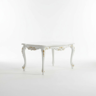 Clásica mesa de centro blanca de madera muebles de sala de estar.