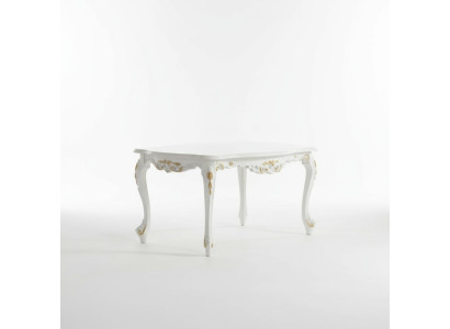 Clásica mesa de centro blanca de madera muebles de sala de estar.