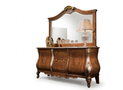 Alta calidad lujoso clásico aparador de salón de madera marrón 200x53x100