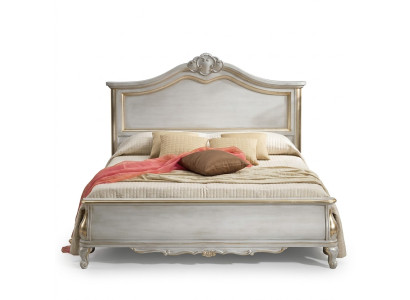 Lujo acolchado blanco marco de cama doble de madera diseño de cama de lujo