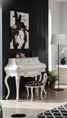 Vanity table white luxury console dresser wood classic design