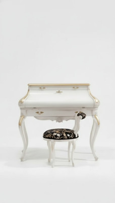 Vanity table white luxury console dresser wood classic design