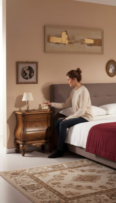 Mesa auxiliar de lujo para dormitorio de lujo estilo art déco de madera de hotel.