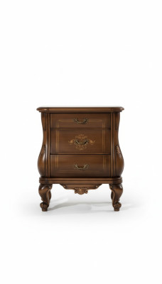 Mesa auxiliar de lujo para dormitorio de lujo estilo art déco de madera de hotel.