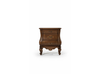 Mesa auxiliar de lujo para dormitorio de lujo estilo art déco de madera de hotel.
