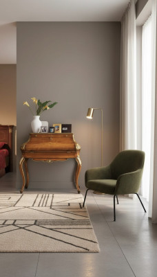 Diseño de lujo Marrón mesa consola de dormitorio Muebles tocador de madera