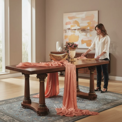 Mesa de comedor, muebles de diseño, mesa de comedor de lujo, estilo italiano, decoración.
