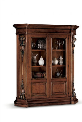 Madera maciza Marrón estantería Sala de estar Muebles Marrón Lujo Armario