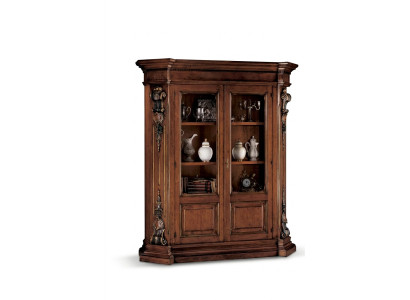 Madera maciza Marrón estantería Sala de estar Muebles Marrón Lujo Armario