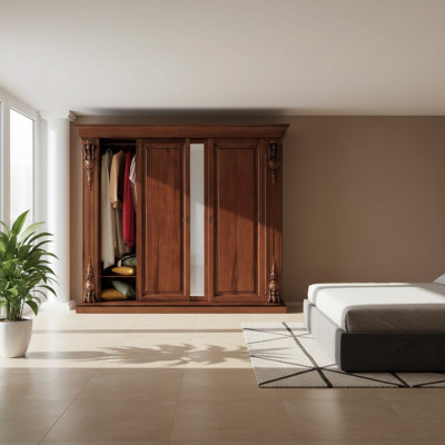 Dormitorio Armario Muebles Lujo Madera maciza Armarios Diseño Nuevo.