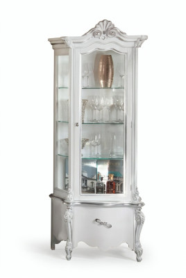 Mueble de diseño de lujo de madera blanca italiana.