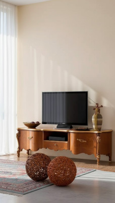 Soporte de TV, aparador de RTV, mesa de madera para sala de estar en color marrón, muebles de TV nuevos.