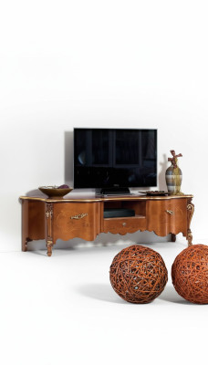 Soporte de TV, aparador de RTV, mesa de madera para sala de estar en color marrón, muebles de TV nuevos.