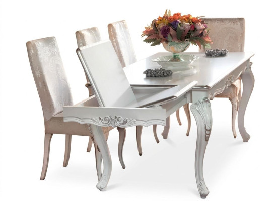 Mesas de comedor italianas Mesas de madera de lujo Muebles Mesa de comedor clásica Mesa