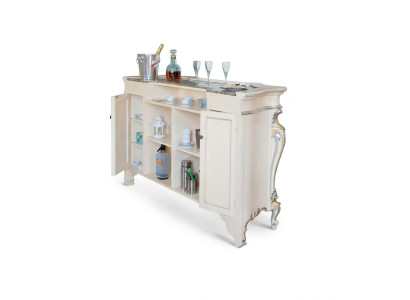 Mostrador de bar blanco Estilo clásico Mostrador de bar de madera Bar