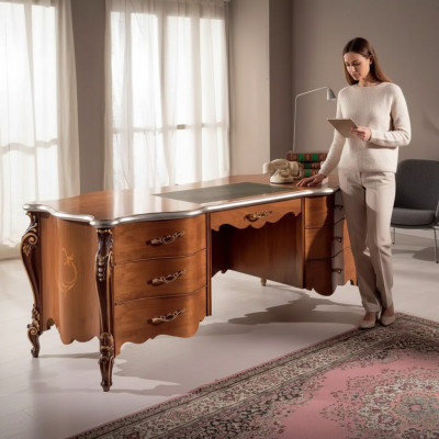 Escritorio Mesa Mobiliario italiano Madera Oficina Secretaria