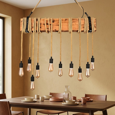 Lámpara Mesa de comedor Lámpara de techo Lámpara de araña Lámpara de madera Luces