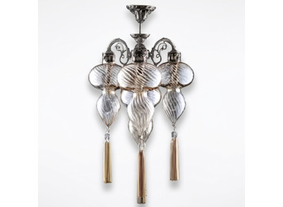 Lámparas Candelabros Lámpara de araña Lámpara de techo de vidrio plateado nuevo